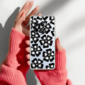 Black and White Flower Anti Yellow Case For OnePlus 12R 5G