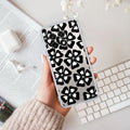 Black and White Flower Transparent Silicon case For OnePlus 13R 5G