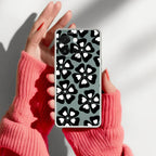 Black and White Flower Transparent Silicon case For OnePlus Nord 4 5G