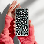Black and White Flower Anti Yellow Case For OnePlus 13s 5G