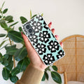 Black and White Flower Transparent Silicon case For OnePlus Nord 2 5G