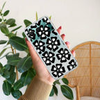 Black and White Flower Transparent Silicon case For OnePlus Nord CE 4 Lite 5G