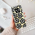 Black and White Flower Anti Yellow Case For Oppo F29 5G