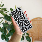 Black and White Flower Anti Yellow Case For Oppo F31 5G