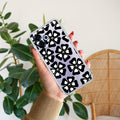 Black and White Flower Transparent Silicon case For Oppo F33 Pro 5G
