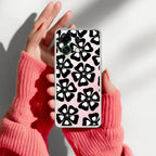 Black and White Flower Anti Yellow Case For OPPO K13 Turbo Pro 5G