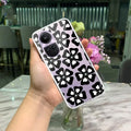 Black and White Flower Anti Yellow Case For Oppo Reno 10 5G