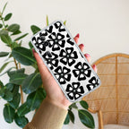 Black and White Flower Anti Yellow Case For Oppo Reno 11 Pro 5G