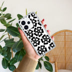 Black and White Flower Anti Yellow Case For Oppo Reno 15 Pro Mini 5G