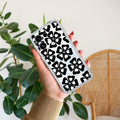 Black and White Flower Anti Yellow Case For Oppo Reno 16C 5G
