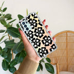 Black and White Flower Anti Yellow Case For Oppo Reno 6 Pro 5G