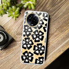 Black and White Flower Transparent Silicon case For Realme C53