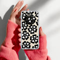 Black and White Flower Transparent Silicon case For Realme Narzo 70 5G