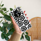 Black and White Flower Anti Yelllow Case For Realme 14 Pro 5G