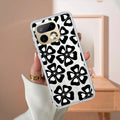 Black and White Flower Transparent Silicon case For Realme C63 5G