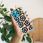 Black and White Flower Transparent Silicon case For Realme C75 5G