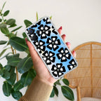 Black and White Flower Transparent Silicon case For Realme GT 6T 5G