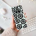 Black and White Flower Anti Yelllow Case For Realme P3 Pro 5G