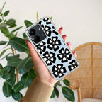 Black and White Flower Transparent Silicon case For Redmi A5 4G