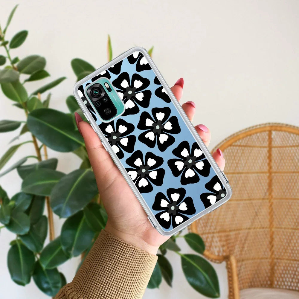 Black and White Flower Transparent Silicon case For Redmi/Xiaomi - ShopOnCliQ