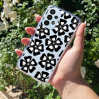 Black and White Flower Anti Yellow Case For Samsung Galaxy A32 4G