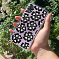 Black and White Flower Anti Yellow Case For Samsung Galaxy M06 5G