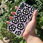 Black and White Flower Anti Yellow Case For Samsung Galaxy M06 5G