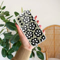 Black and White Flower Transparent Silicon case For Samsung Galaxy S21