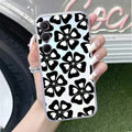 Black and White Flower Anti Yellow Case For Samsung Galaxy S23 Plus 5G