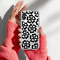 Black and White Flower Transparent Silicon case For Samsung Galaxy S25 Edge 5G