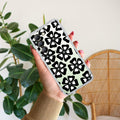 Black and White Flower Transparent Silicon case For Vivo T3 5G