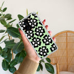 Black and White Flower Transparent Silicon case For Vivo V29 Pro 5G
