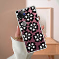 Black and White Flower Anti Yellow Case For Vivo V50e 5G