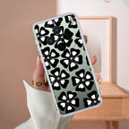 Black and White Flower Anti Yellow Case For Vivo X200 5G