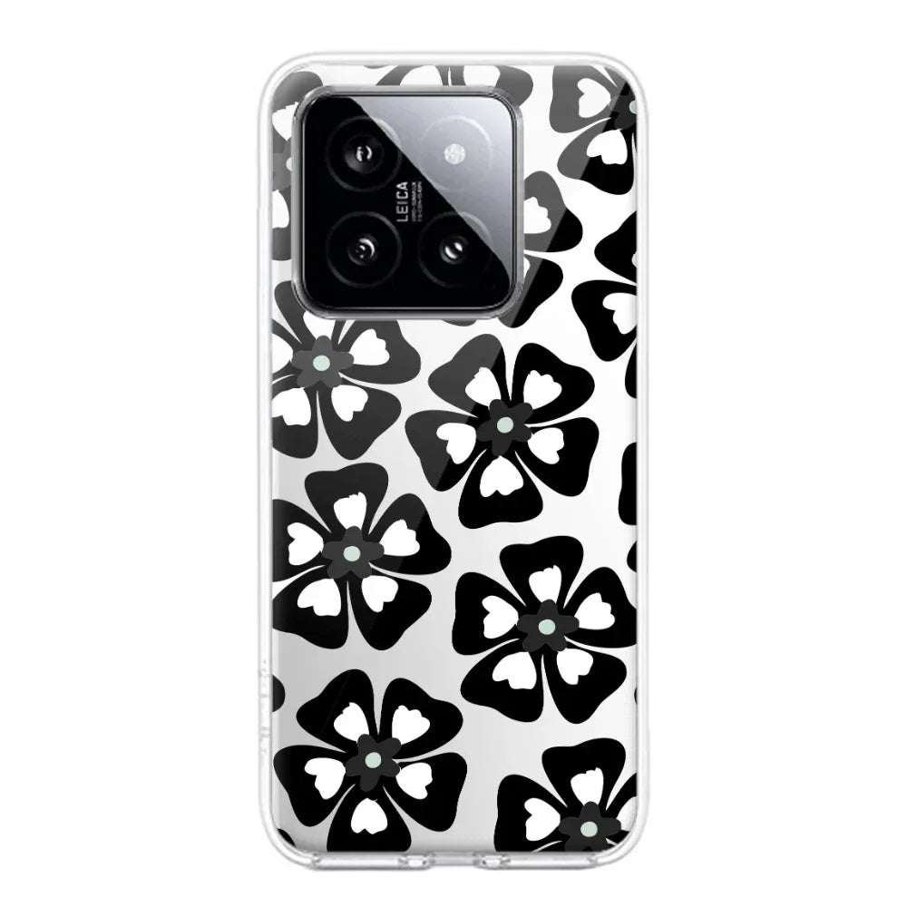 Black and White Flower Transparent Silicon case For Redmi/Xiaomi - ShopOnCliQ
