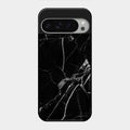 Black Marble Patter Glass Case Cover For Google Pixel 9 Pro Xl