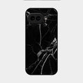 Black Marble Patter Glass Case Cover For Google Pixel 9A 5G