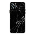 Black Marble Patter Glass Case Cover For iPhone 11 Pro Max