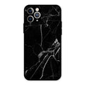 Black Marble Patter Glass Case Cover For iPhone 11 Pro