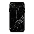 Black Marble Patter Glass Case Cover For iPhone 11