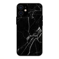 Black Marble Patter Glass Case Cover For iPhone 12 mini