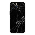 Black Marble Patter Glass Case Cover For iPhone 13 Pro Max