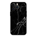 Black Marble Patter Glass Case Cover For iPhone 13 Pro