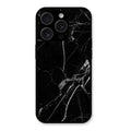 Black Marble Patter Glass Case Cover For iPhone 15 Pro Max