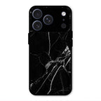 Black Marble Patter Glass Case Cover For iPhone 17 Pro