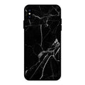 Black Marble Patter Glass Case Cover For iPhone XS Max