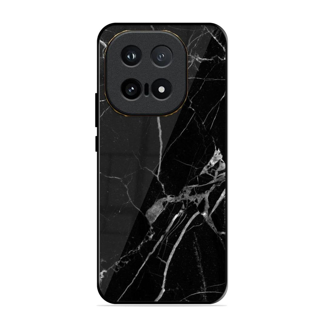Black Marble Patter Glass Case Cover For iQOO 15 5G