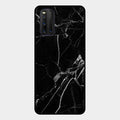 Black Marble Patter Glass Case Cover For Iqoo 3 5G