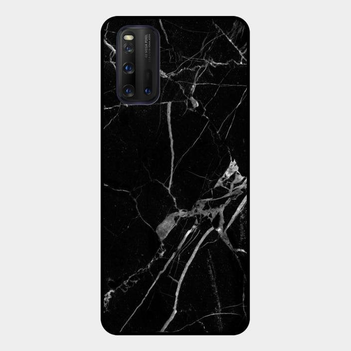 Black Marble Patter Glass Case Cover For Iqoo 3 5G