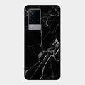 Black Marble Patter Glass Case Cover For Iqoo 9 5G